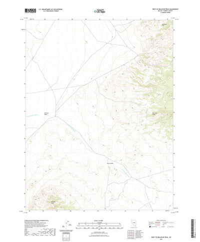 United States Geological Survey West of Bellevue Peak, NV (2021, 24000-Scale) digital map