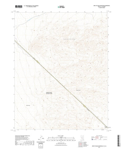 United States Geological Survey West of Gold Mountain, NV (2021, 24000-Scale) digital map