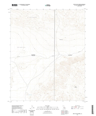 United States Geological Survey West of Leach Spring, CA (2021, 24000-Scale) digital map