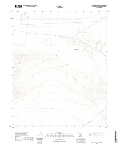 United States Geological Survey West of Red Pass Lake, CA (2021, 24000-Scale) digital map