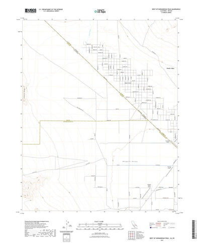 United States Geological Survey West of Shenandoah Peak, CA (2021, 24000-Scale) digital map