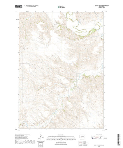 United States Geological Survey West of Westover, SD (2021, 24000-Scale) digital map