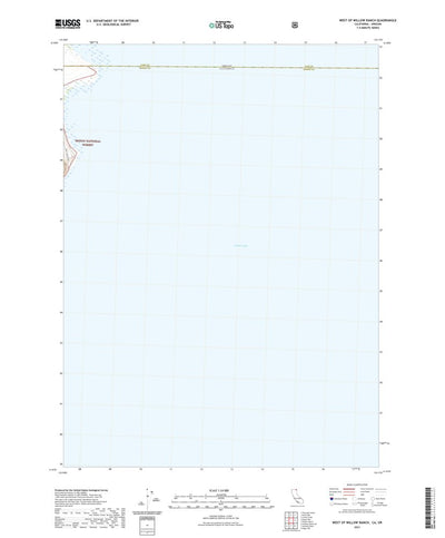 United States Geological Survey West of Willow Ranch, CA (2021, 24000-Scale) digital map