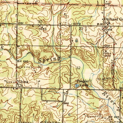 United States Geological Survey West Plains, MO (1946, 62500-Scale) digital map