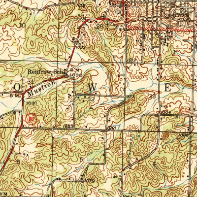 United States Geological Survey West Plains, MO (1946, 62500-Scale) digital map