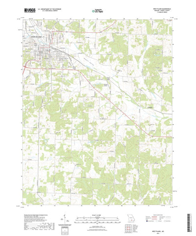 United States Geological Survey West Plains, MO (2021, 24000-Scale) digital map