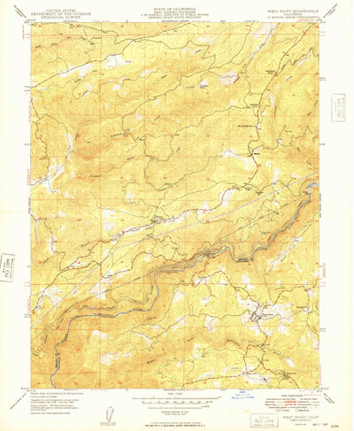 United States Geological Survey West Point, CA (1949, 24000-Scale) digital map