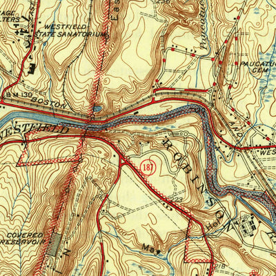 United States Geological Survey West Springfield, MA-CT (1945, 31680-Scale) digital map