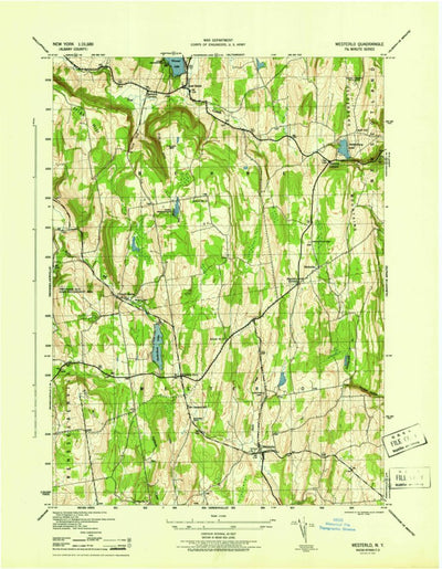 United States Geological Survey Westerlo, NY (1946, 31680-Scale) digital map