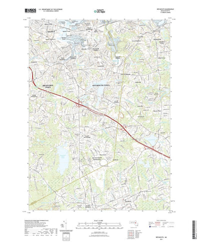 United States Geological Survey Weymouth, MA (2021, 24000-Scale) digital map