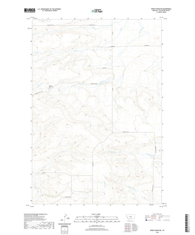 United States Geological Survey Wheat Basin SW, MT (2020, 24000-Scale) digital map