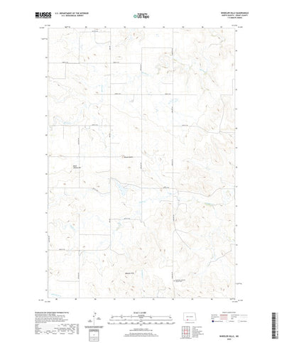 United States Geological Survey Wheeler Hills, ND (2020, 24000-Scale) digital map