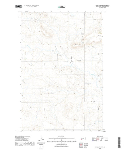 United States Geological Survey White Butte West, ND (2020, 24000-Scale) digital map