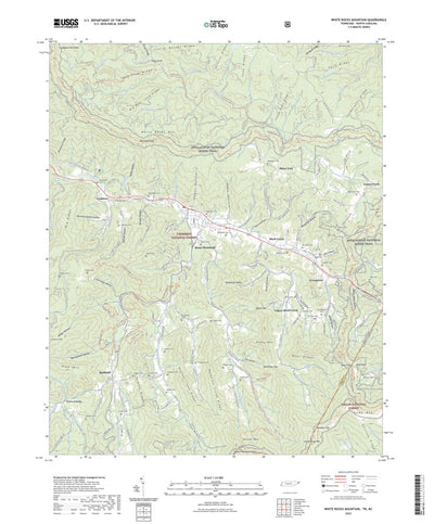 United States Geological Survey White Rocks Mountain, TN (2022, 24000-Scale) digital map