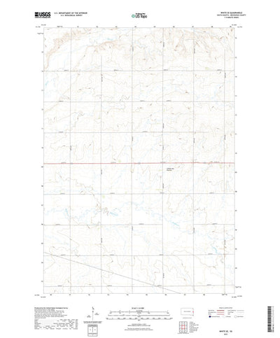 United States Geological Survey White SE, SD (2021, 24000-Scale) digital map