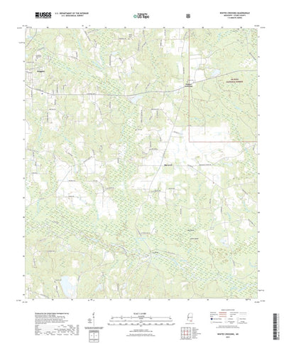 United States Geological Survey Whites Crossing, MS (2021, 24000-Scale) digital map