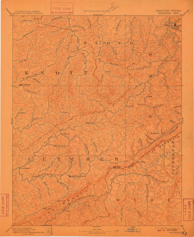 United States Geological Survey Whitesburg, KY (1892, 125000-Scale) digital map