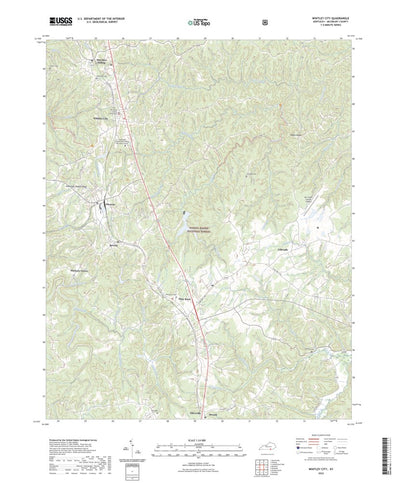 United States Geological Survey Whitley City, KY (2022, 24000-Scale) digital map