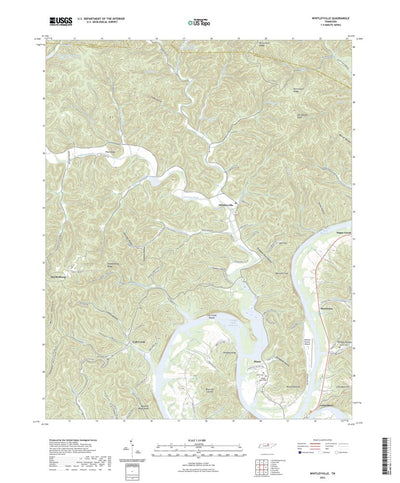 United States Geological Survey Whitleyville, TN (2022, 24000-Scale) digital map