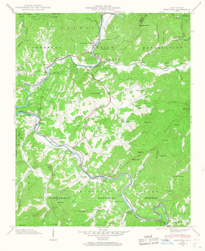 United States Geological Survey Whittier, NC (1940, 24000-Scale) digital map