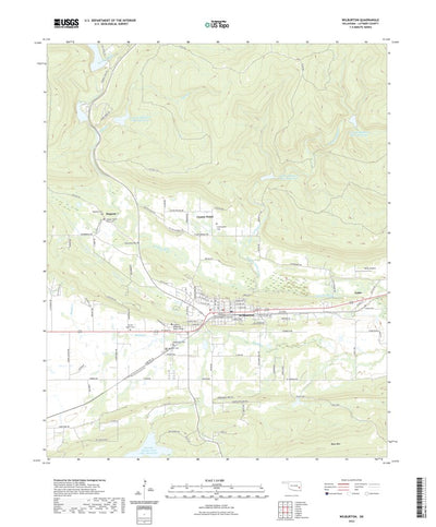United States Geological Survey Wilburton, OK (2022, 24000-Scale) digital map