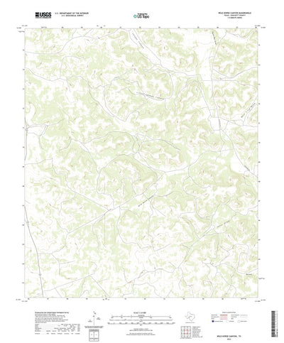 United States Geological Survey Wild Horse Canyon, TX (2022, 24000-Scale) digital map