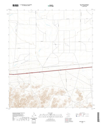 United States Geological Survey Wild Horse, TX (2022, 24000-Scale) digital map