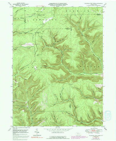 United States Geological Survey Wildwood Fire Tower, PA (1948, 24000-Scale) digital map