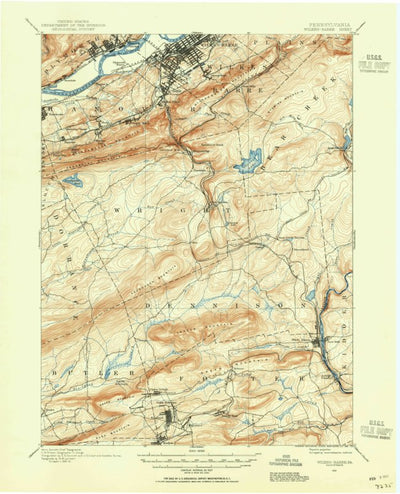 United States Geological Survey Wilkes Barre, PA (1891, 62500-Scale) digital map