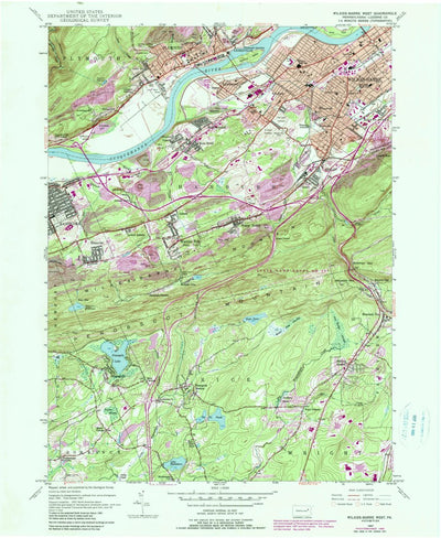United States Geological Survey Wilkes-Barre West, PA (1947, 24000-Scale) digital map
