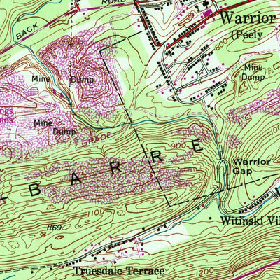 United States Geological Survey Wilkes-Barre West, PA (1947, 24000-Scale) digital map