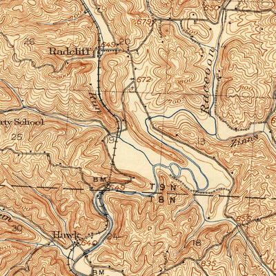 United States Geological Survey Wilkesville, OH (1908, 62500-Scale) digital map