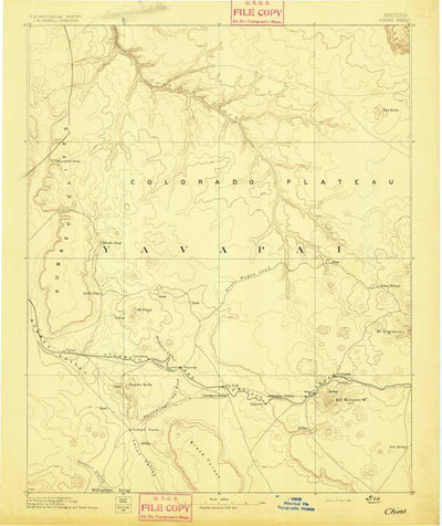 United States Geological Survey Williams E, AZ (1891, 250000-Scale) digital map