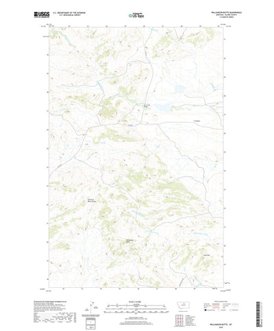 United States Geological Survey Williamson Butte, MT (2020, 24000-Scale) digital map