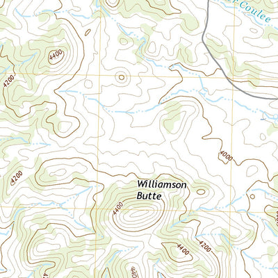 United States Geological Survey Williamson Butte, MT (2020, 24000-Scale) digital map