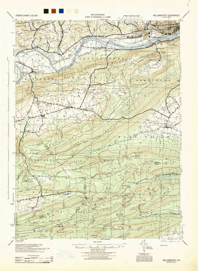United States Geological Survey Williamsport, PA (1944, 62500-Scale) digital map