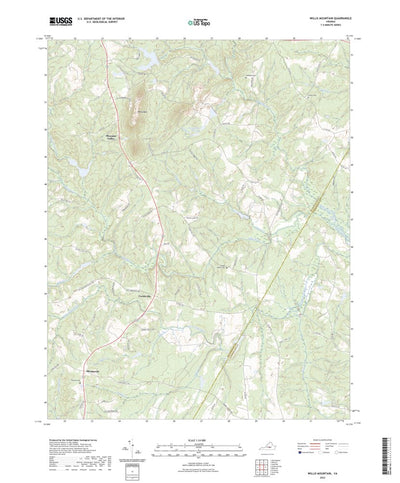 United States Geological Survey Willis Mountain, VA (2022, 24000-Scale) digital map