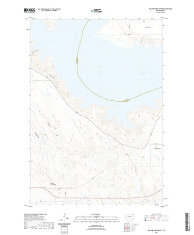 United States Geological Survey Willow Creek Butte, SD (2021, 24000-Scale) digital map