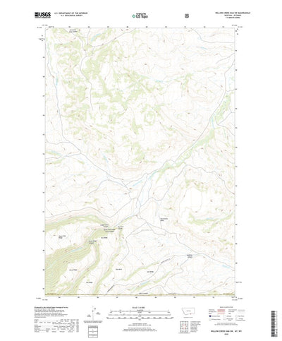 United States Geological Survey Willow Creek Dam SW, MT (2020, 24000-Scale) digital map