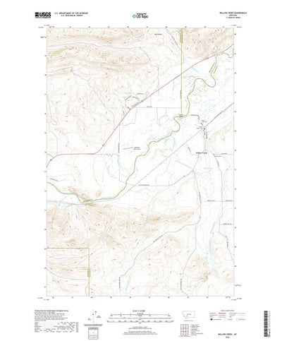 United States Geological Survey Willow Creek, MT (2020, 24000-Scale) digital map