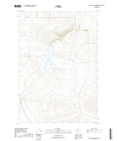 United States Geological Survey Willow Creek Reservoir, MT (2020, 24000-Scale) digital map