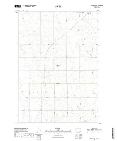 United States Geological Survey Willow Lake SW, SD (2021, 24000-Scale) digital map