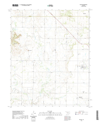 United States Geological Survey Willow, OK (2022, 24000-Scale) digital map