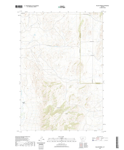 United States Geological Survey Willow Springs, MT (2020, 24000-Scale) digital map