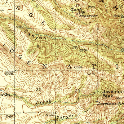 United States Geological Survey Winchester Mountains, AZ (1945, 62500-Scale) digital map