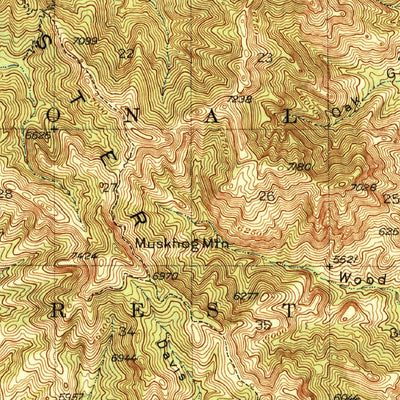 United States Geological Survey Winchester Mountains, AZ (1945, 62500-Scale) digital map
