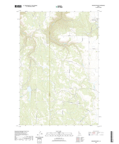 United States Geological Survey Winchester West, ID (2020, 24000-Scale) digital map