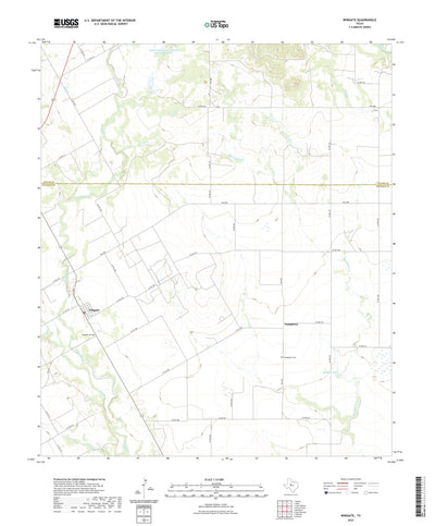 United States Geological Survey Wingate, TX (2022, 24000-Scale) digital map