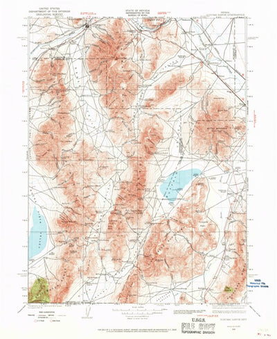 United States Geological Survey Winnemucca W, NV (1932, 250000-Scale) digital map