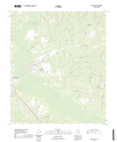 United States Geological Survey Winnfield East, LA (2020, 24000-Scale) digital map